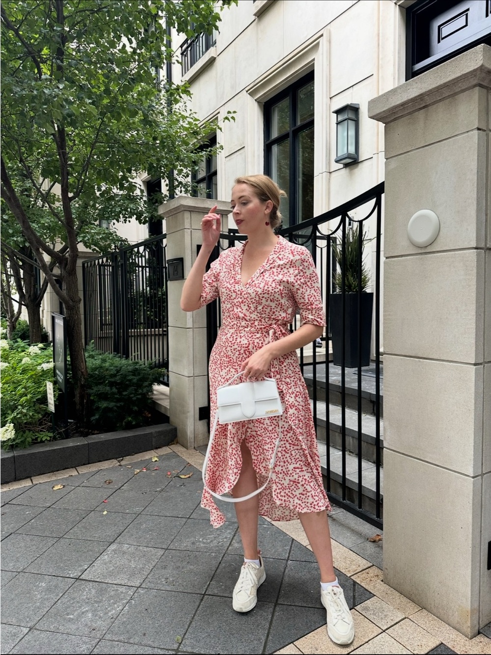 GANNI Floral Print Wrap Dress 👗 Size EU 40 (Size 6/8 US) GUC